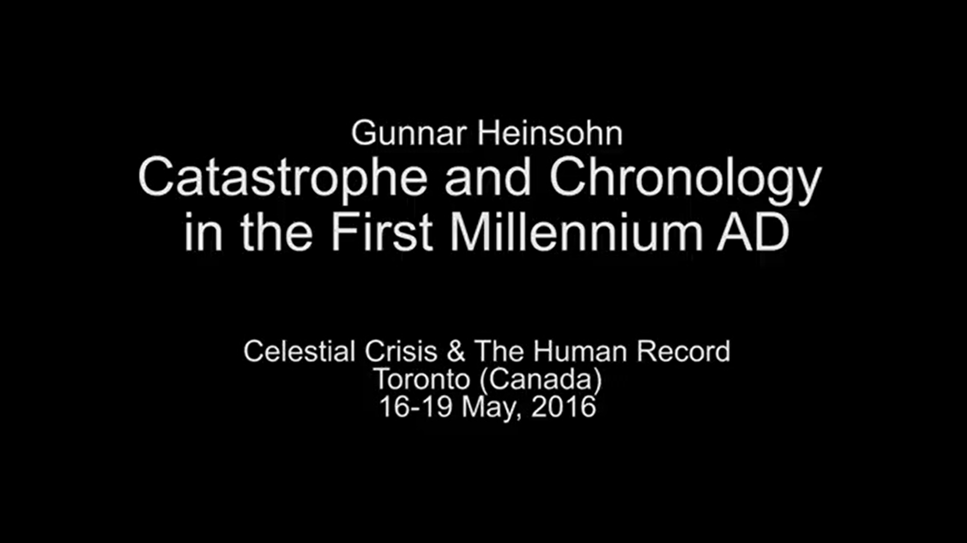 Gunnar Heinsohn - Toronto conference 2016